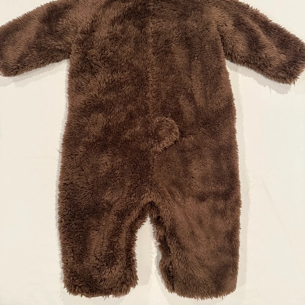 Pottery Barn Kids Bear Costume Boys 6-12M Girls Halloween Faux Fur One-Piece - Picture 3 of 7